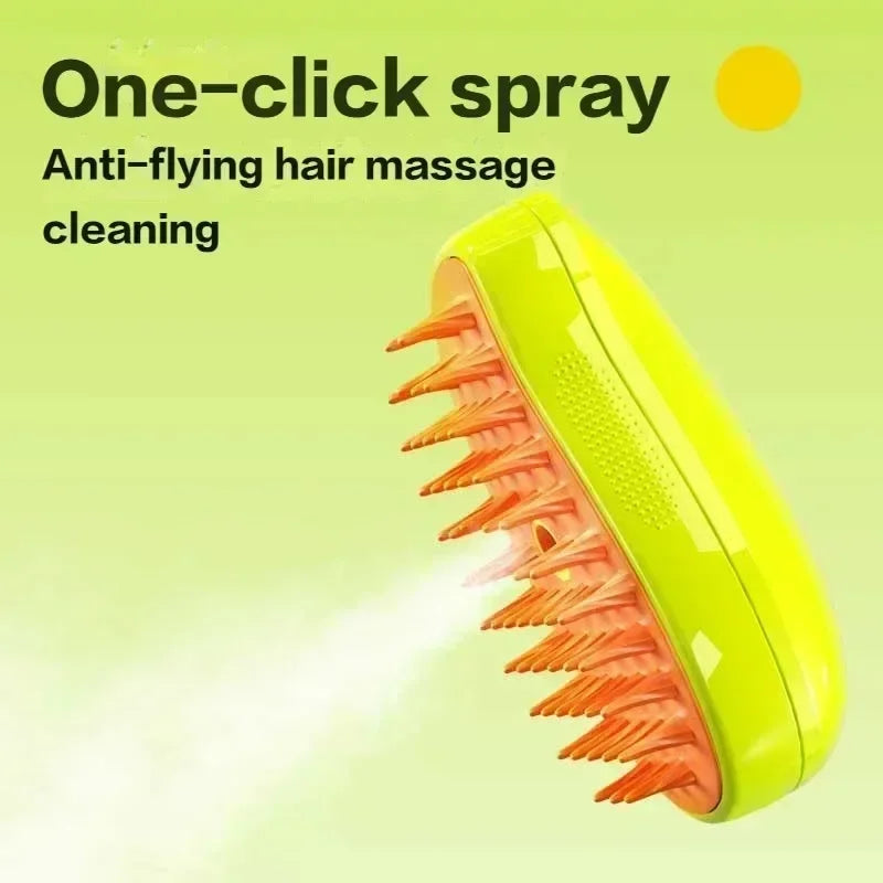 Cat Dog Steamy Brush Steam Brush Electric Sprayer for Massage Pet Grooming Tool Shedding 3 in 1 Electric Sprays Massage Combs Cat Accessories Pet Pets Bolsa De Baño Para Gato Peigne Chien Cat Supplies