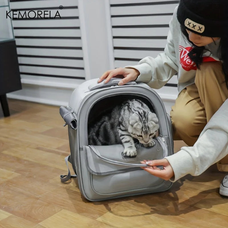 Kemorela Breathable Mesh Pet Carrier Backpack For Dogs And Cats