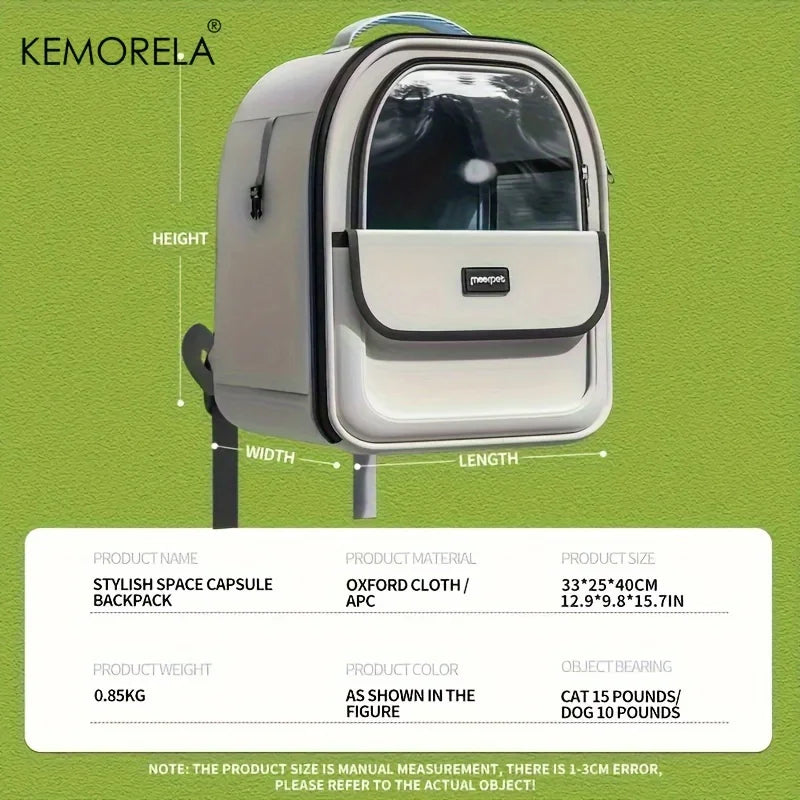 Kemorela Breathable Mesh Pet Carrier Backpack For Dogs And Cats
