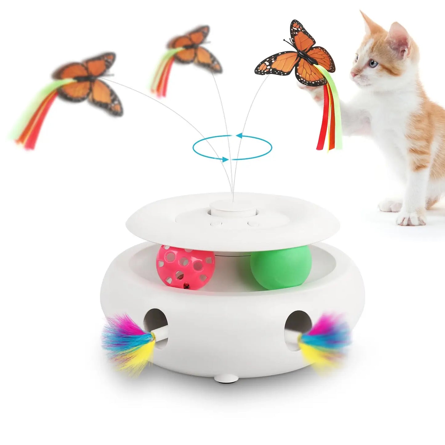 Zoomiezz Interactive Cat Toy 3 In 1 Electric USB Rechargeable
