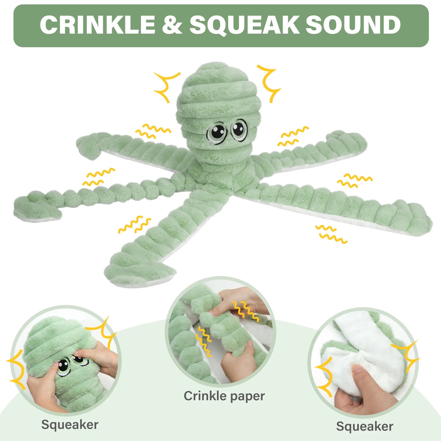 Durable Grinding Teeth Squeaky Plush Interactive Dog Toy