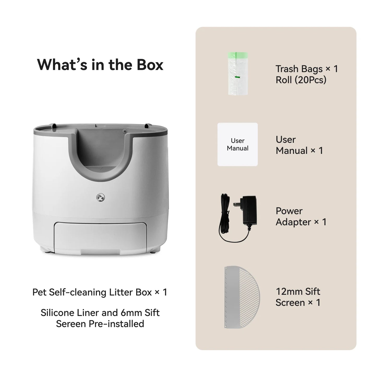 Furoomate Automatic Smart Cat Litter Box Self Cleaning High Capacity