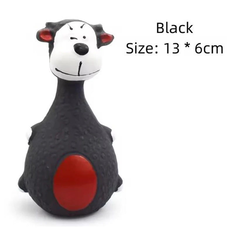 Dog Toys Sound Squeaky Elephant Cow Rubber Interactive Chew Toy