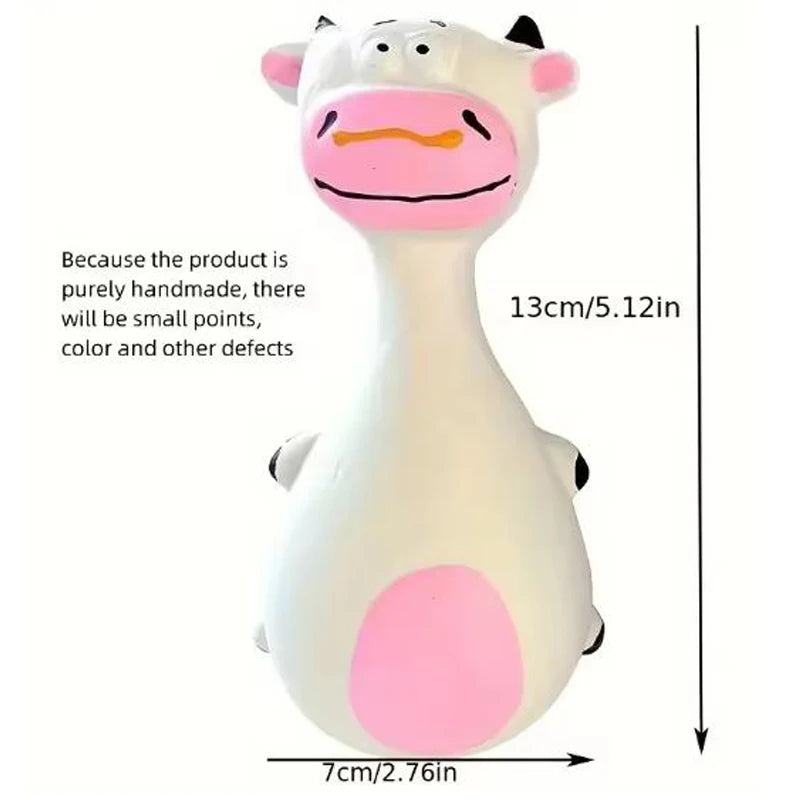 Dog Toys Sound Squeaky Elephant Cow Rubber Interactive Chew Toy