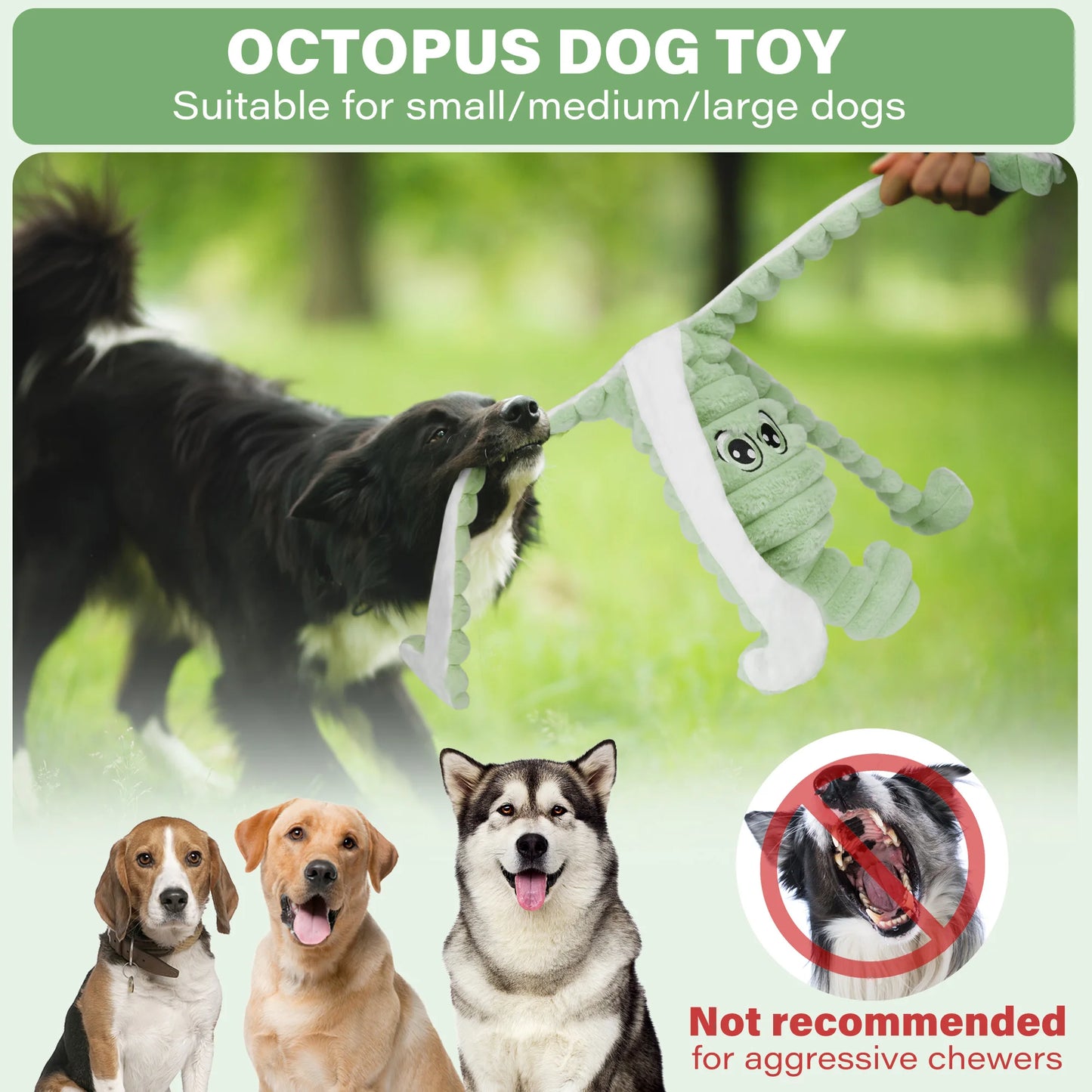 Durable Grinding Teeth Squeaky Plush Interactive Dog Toy