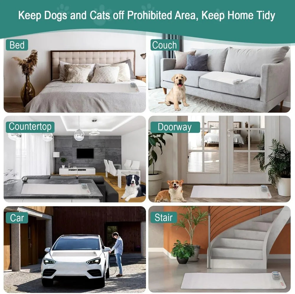 Pet Training Shock Mat 60"x12" - 3 Modes for Dogs & Cats, Keep Off Furniture & Countertops
