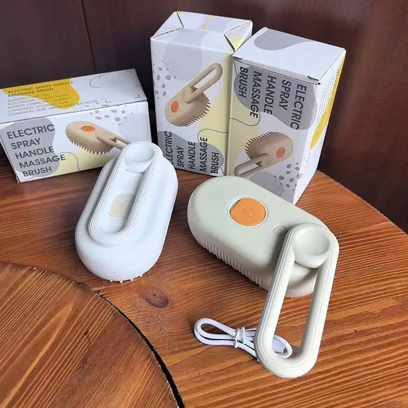 3-in-1 Dog Hair Brush Cat Hair Brush Electric Pet Cleaning Brush Steam Spray Brush Massage Hair Removal Comb Anti Flying Brush