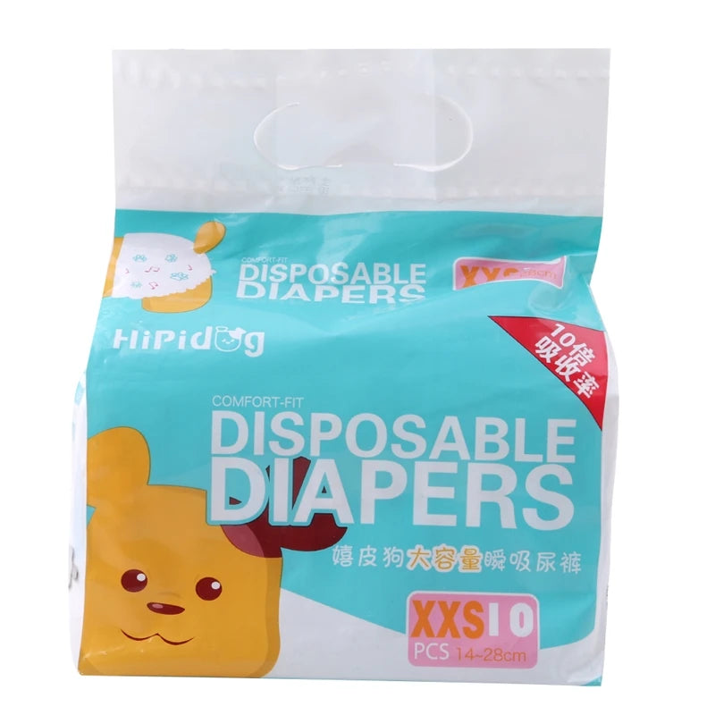 10/12PCS/pack Super Absorption Physiological Pants Dog Diapers For Dogs Pet Female/Male Dog Disposable Leakproof Nappies Puppy