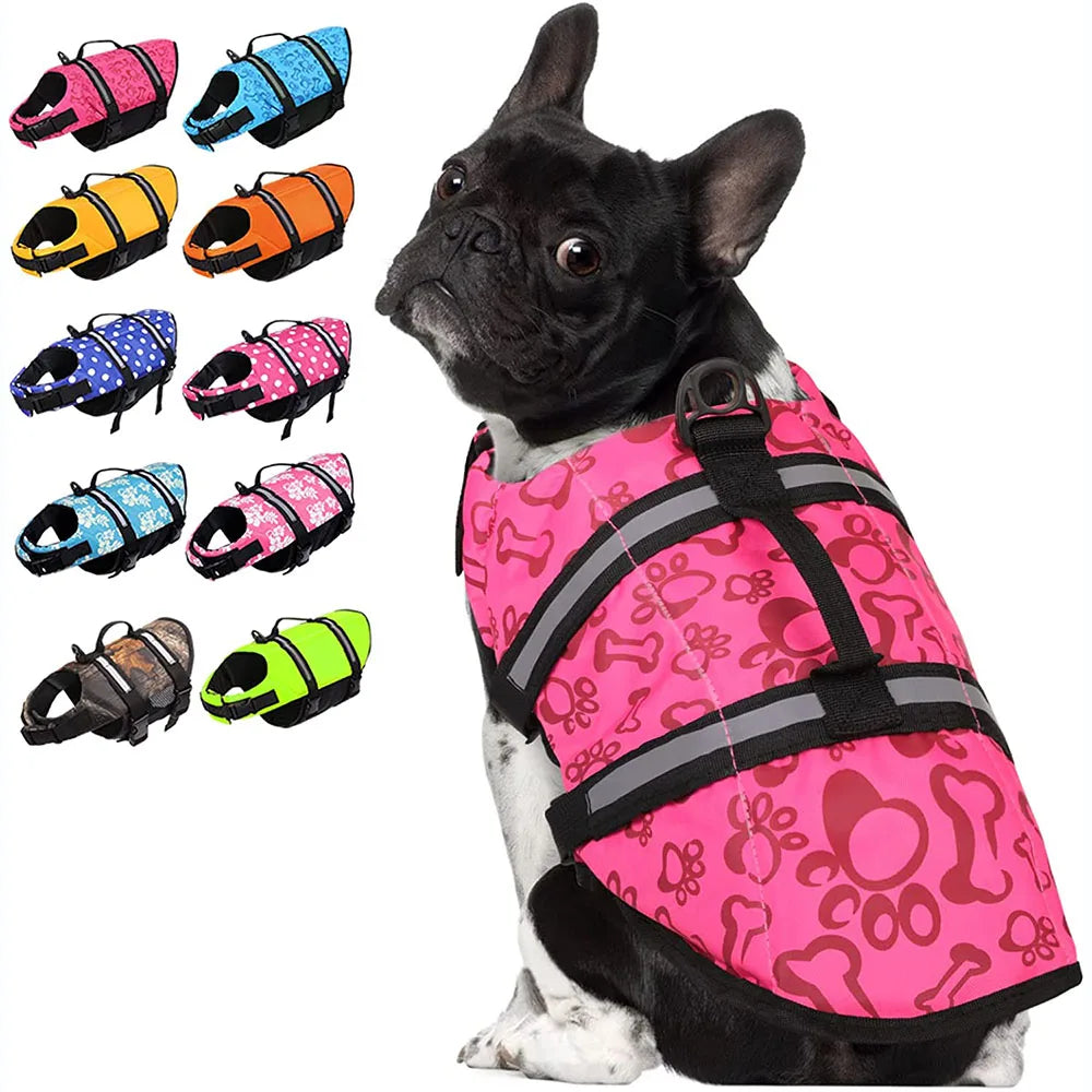 Dog Life Jacket Dog Life Vest for Swimming Beach Boating with High Buoyancy Summer Pet Flotation Vest for Small Medium Large Dog
