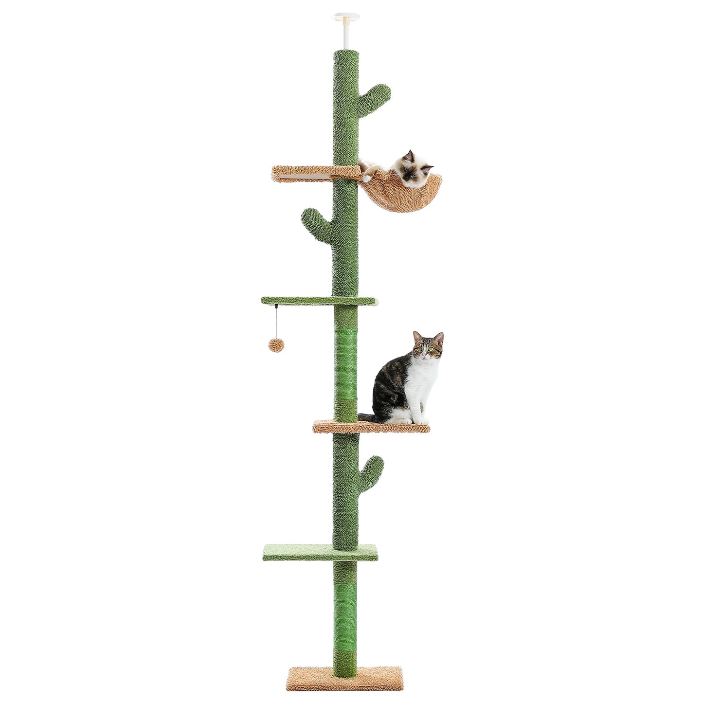 PAWZ Road Cat Tree Five Tier Floor Ceiling Climbing Tower