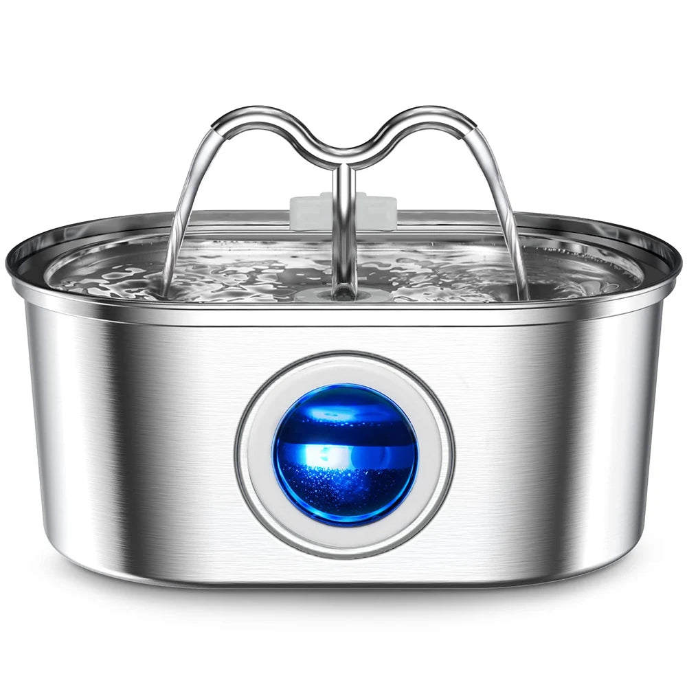 3.2L Cat Drinking Fountain Automatic Stainless Steel Pet Dogs Water Dispenser Ultra-quiet Pump Water Foutain For Multiple Pets