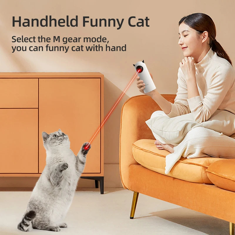 ROJECO Automatic Interactive Cat Toy Laser Teaser For Indoor Play