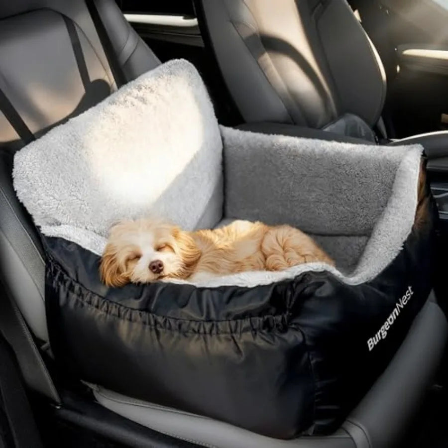Dog Car Seat for Small Dogs, Soft Pet Car Travel Home Bed Under 25 lbs, Fully Detachable and Washable Cat Booster Carseats with