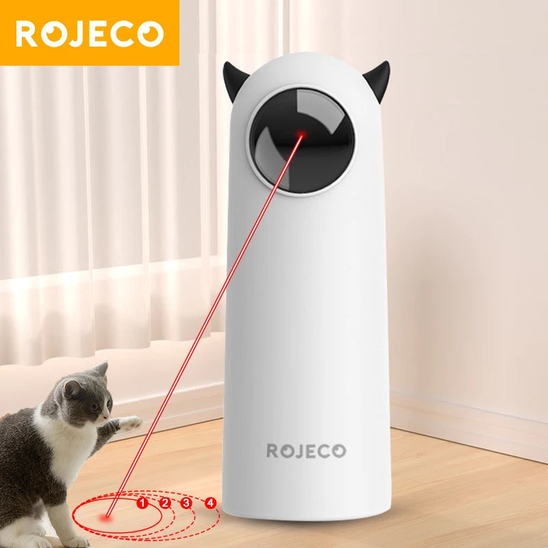 ROJECO Automatic Interactive Cat Toy Laser Teaser For Indoor Play