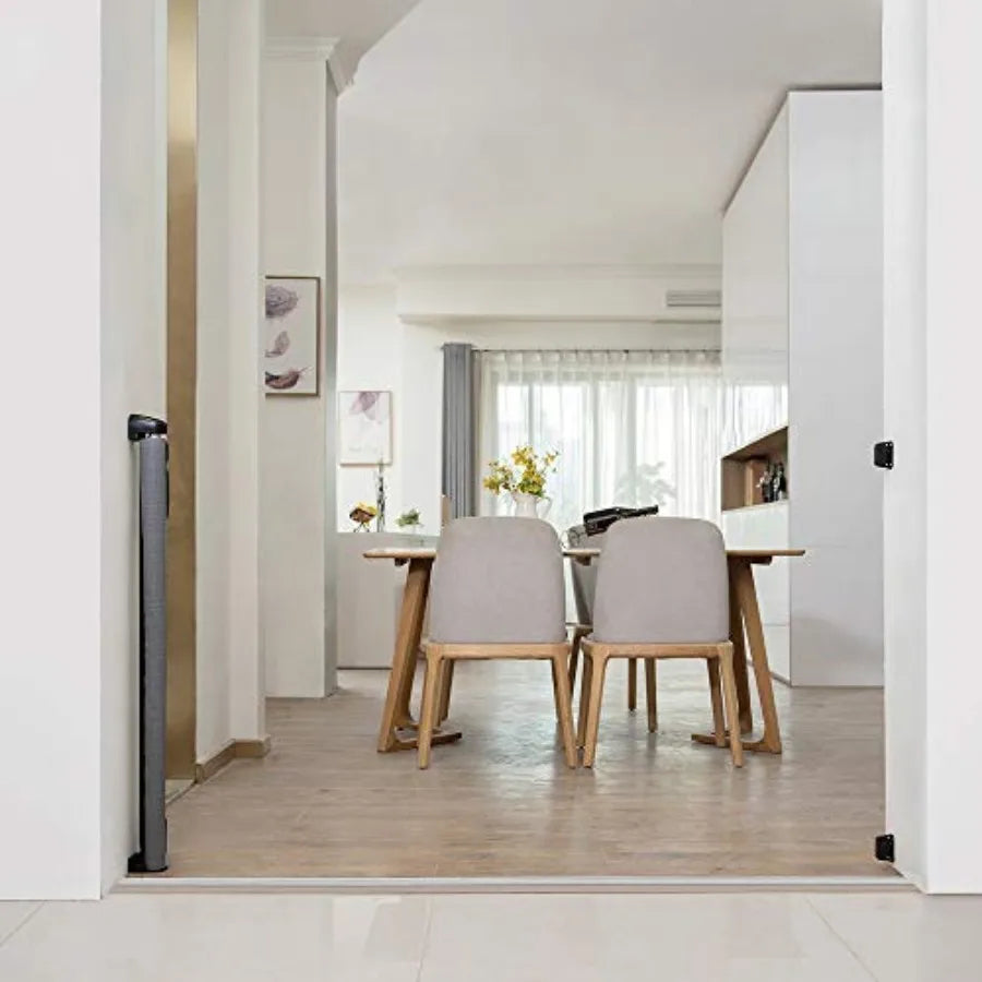 Extra Wide and Extra Tall Retractable Baby Gate Extends up to 71" Wide, 39.3" 100cm Tall, Grey/Pet Retractable Gates for Stairs
